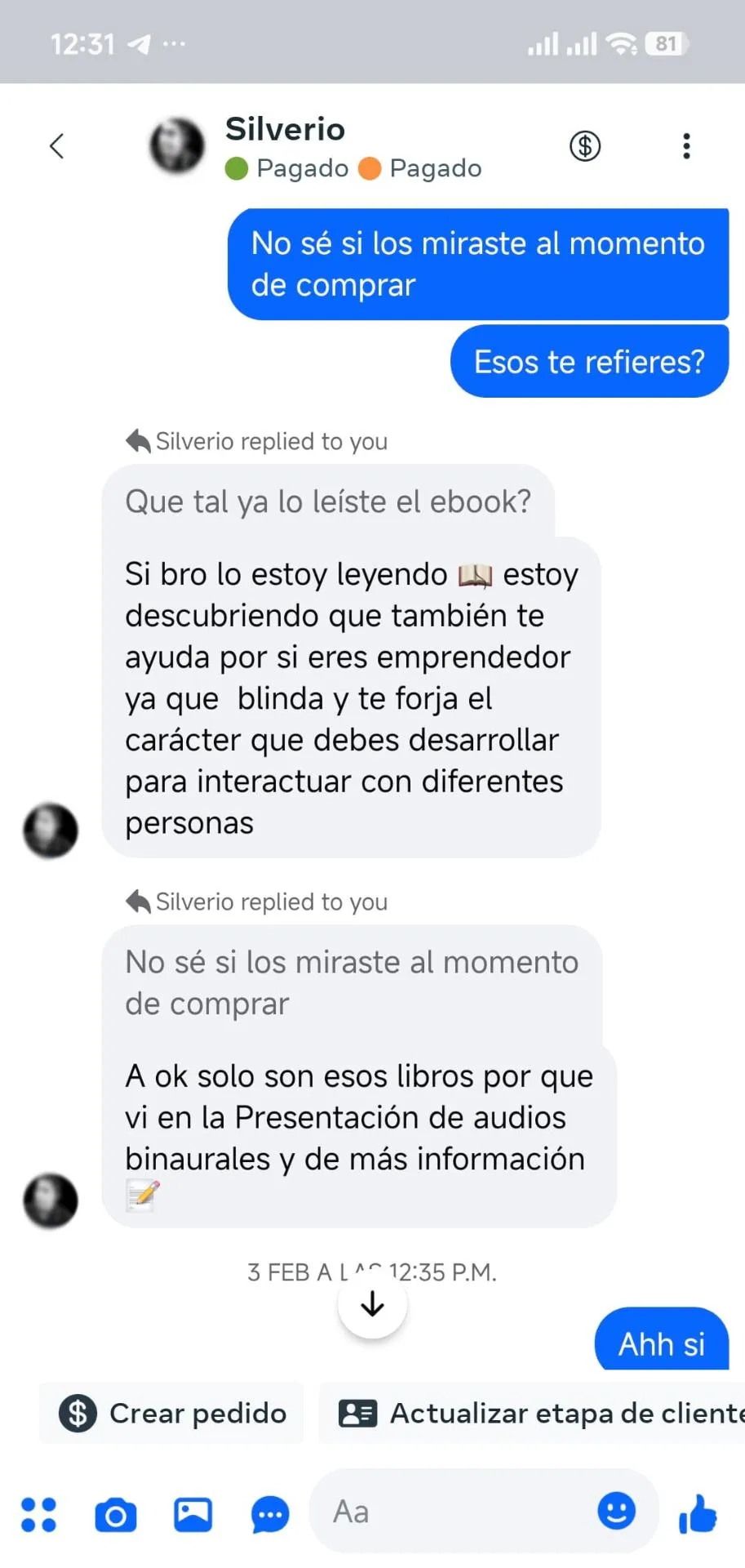 Testimonio de Silverio