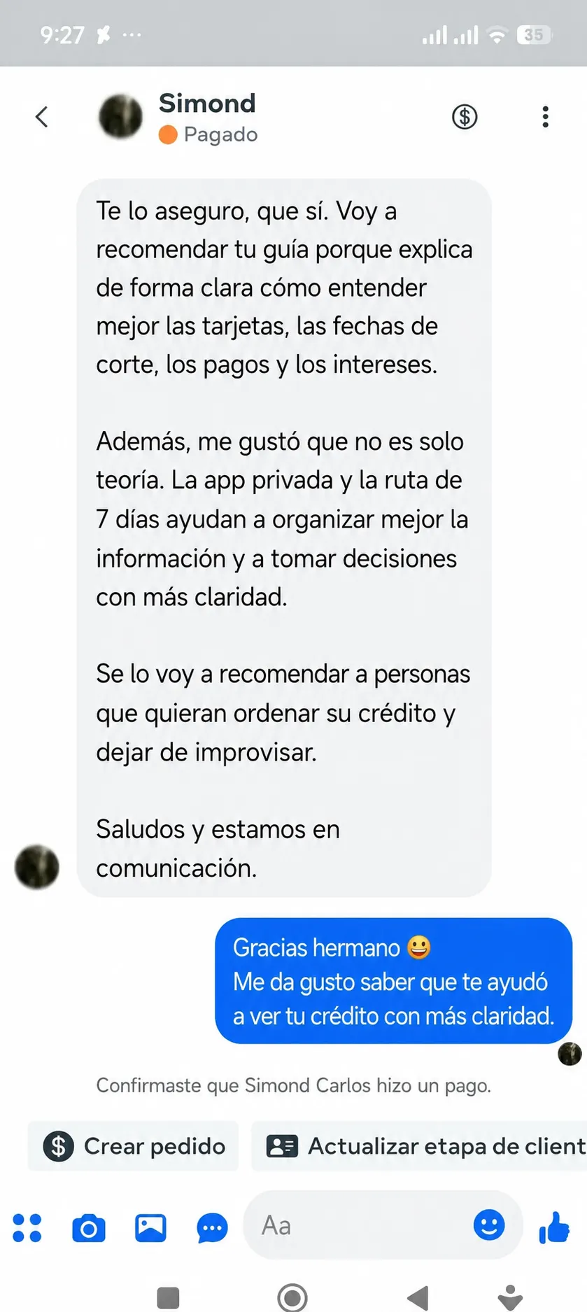 Testimonio de Simond